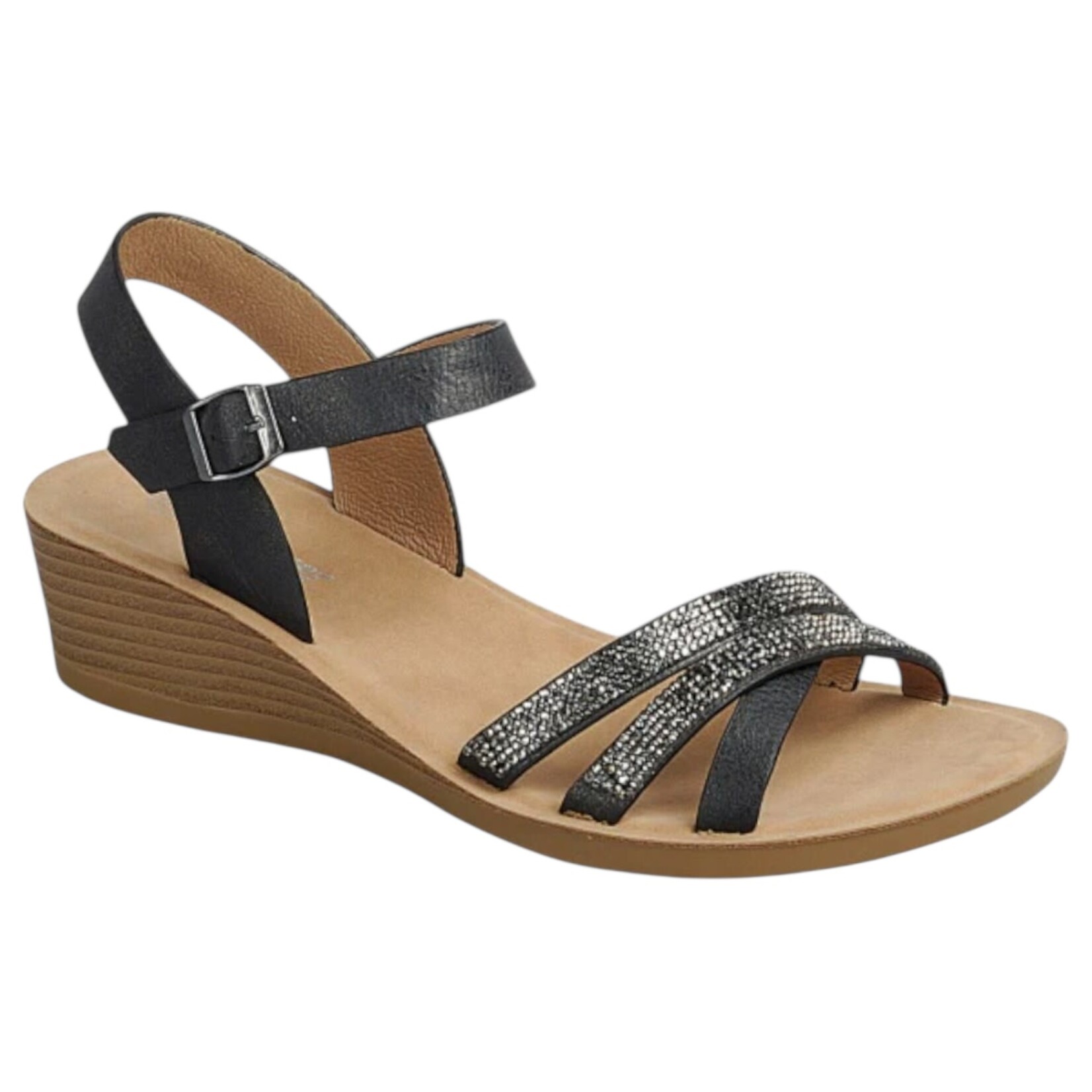 FOREVER FOREVER RHINESTONE BAND WEDGE REGARD-52