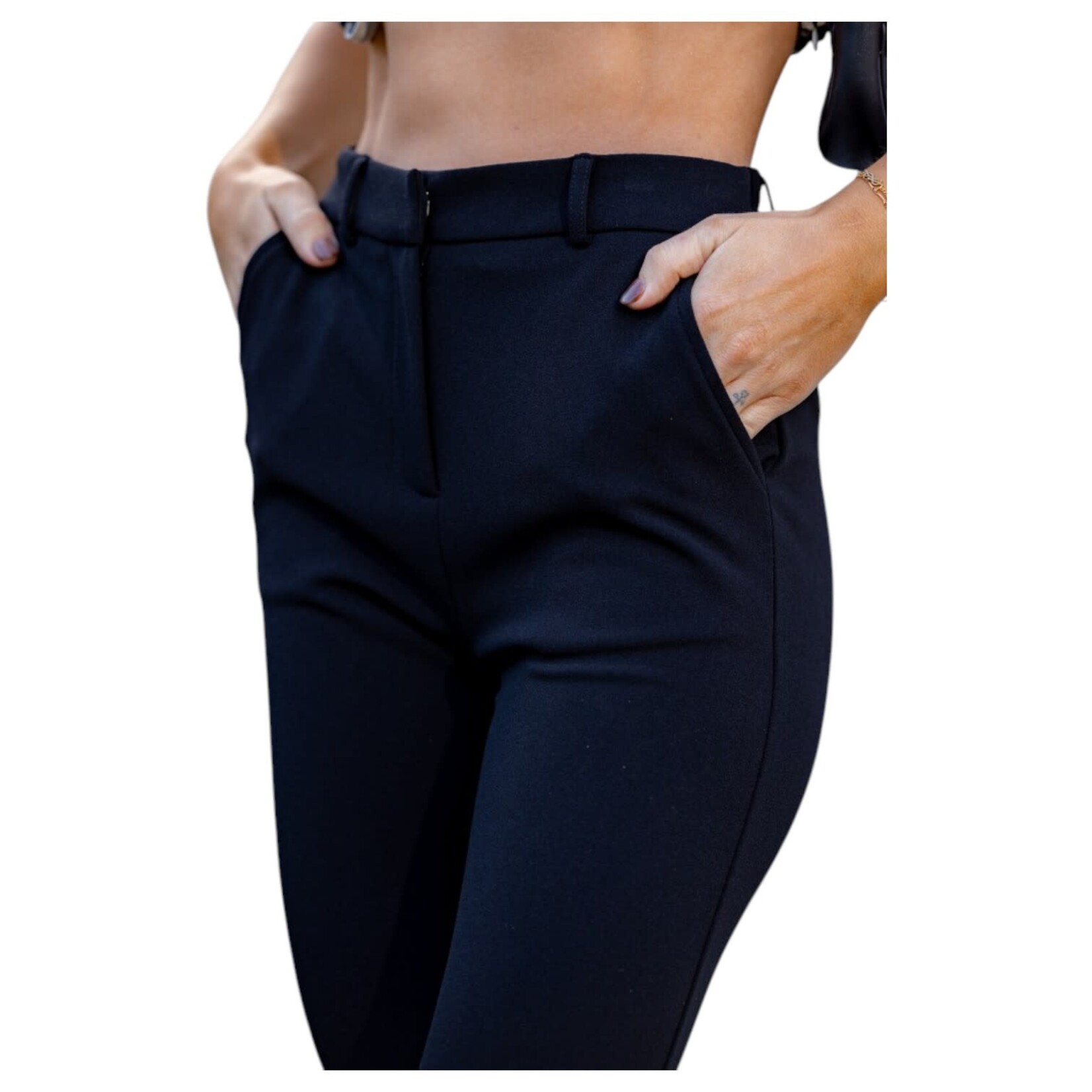 DAZZ DAZZ ELASTIC WAIST CREPE SKINNY DRESSPANT D36348