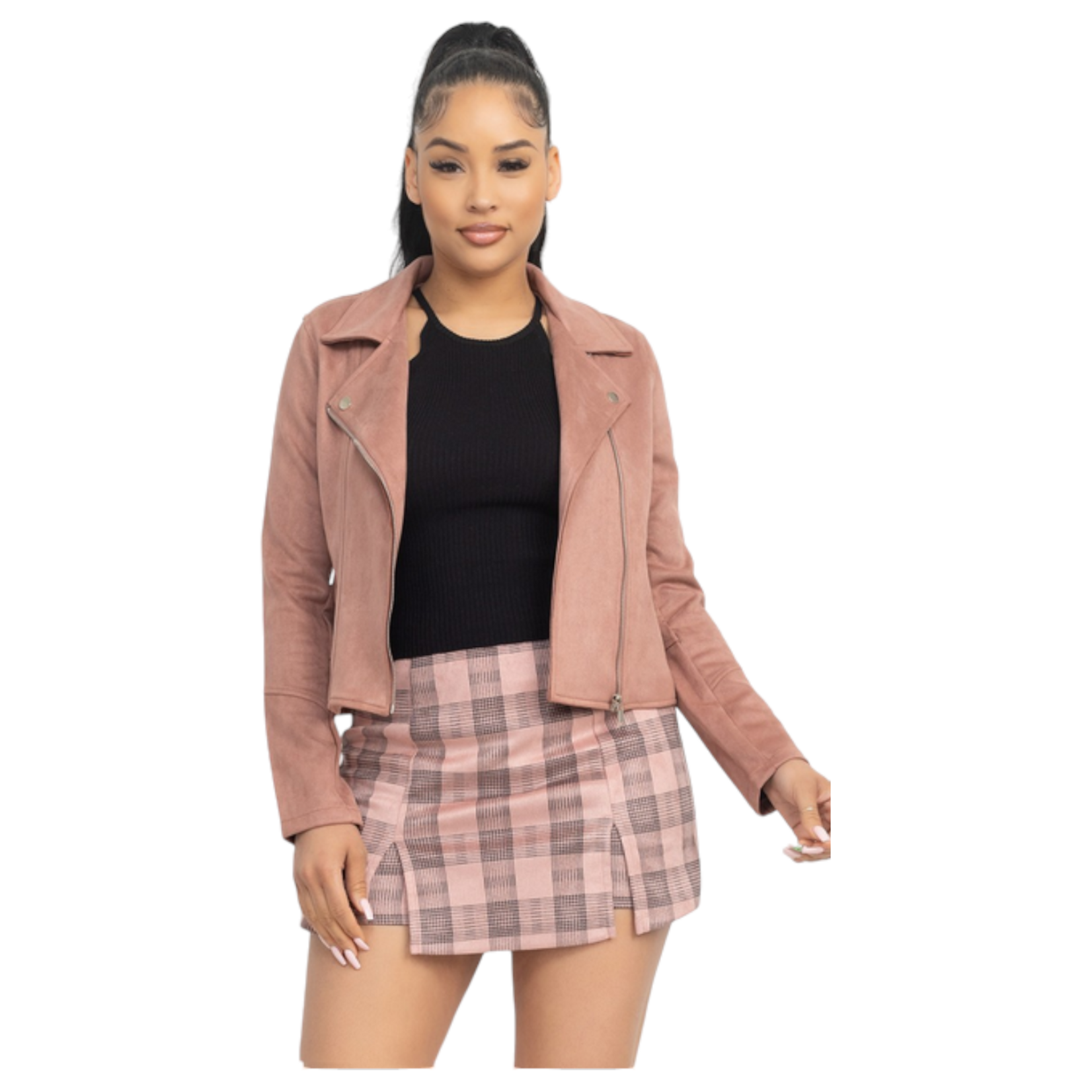 BLASHE BLASHE SUEDE RIDER JACKET BJ07100