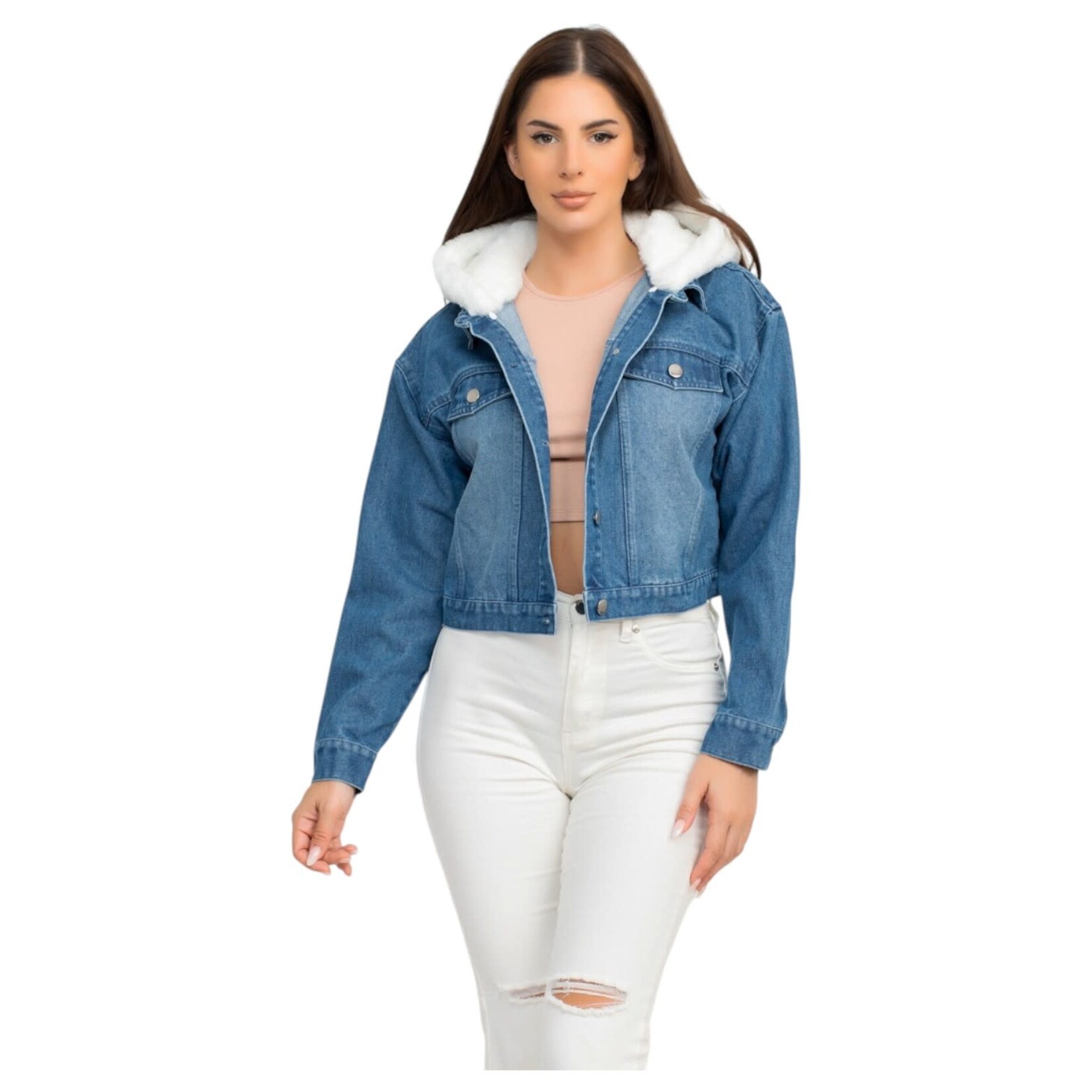 IRIS IRIS FAUX FUR HOODIE JACKET SJ4092B