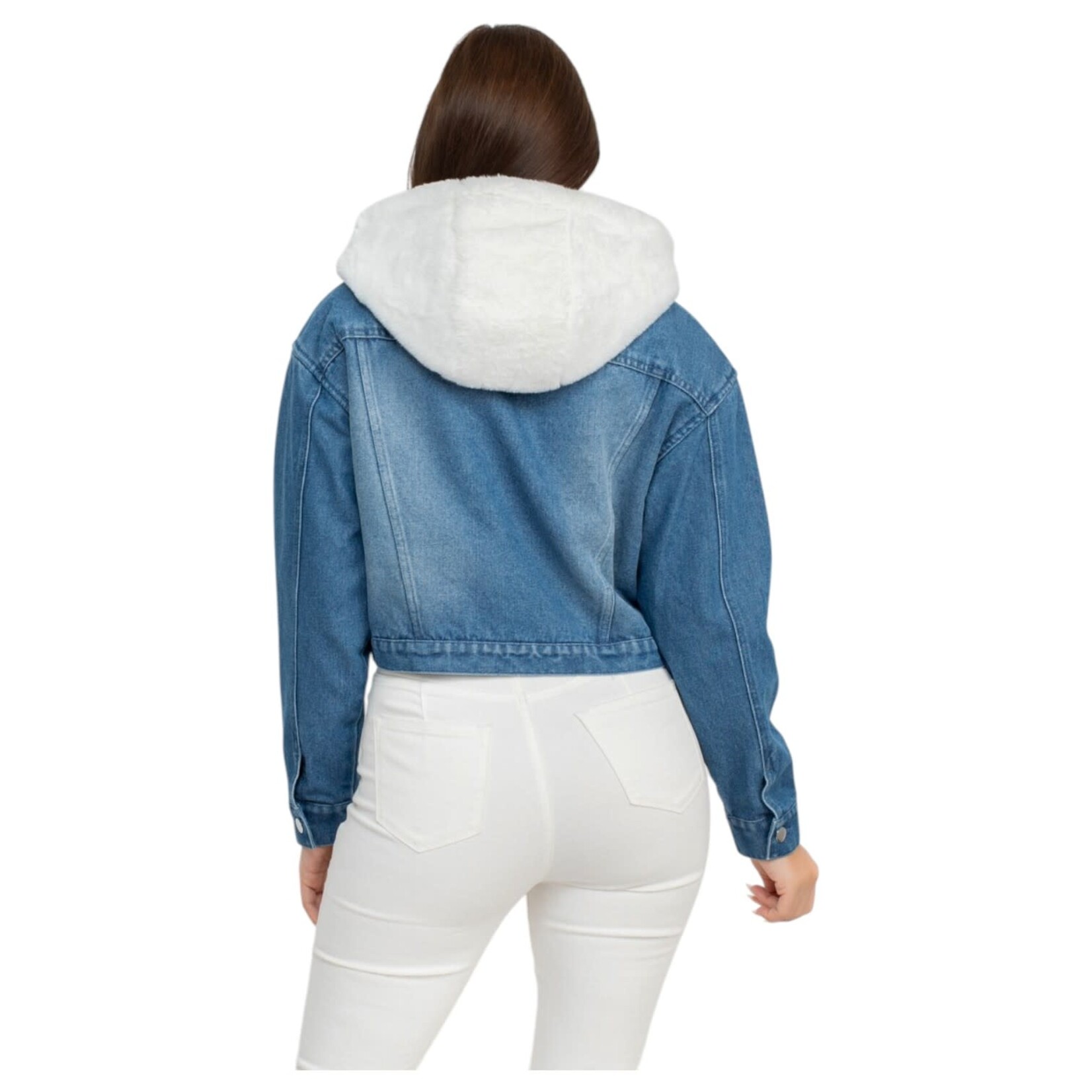 IRIS IRIS FAUX FUR HOODIE JACKET SJ4092B