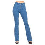 IRIS IRIS FRONT BUTTON FLARE DENIM JEAN DBP0569