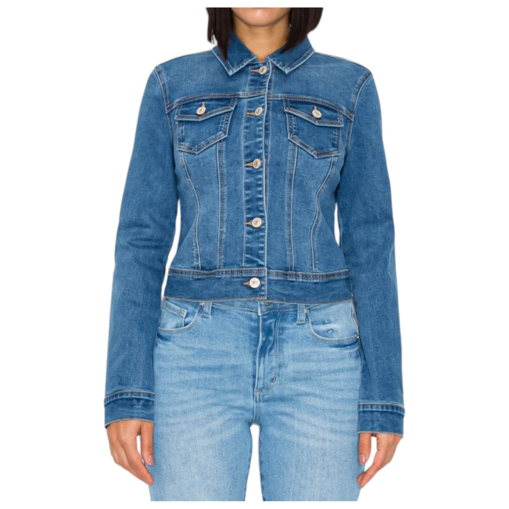 WAX JEANS WAX STONE WASHED DENIM JACKET 90243