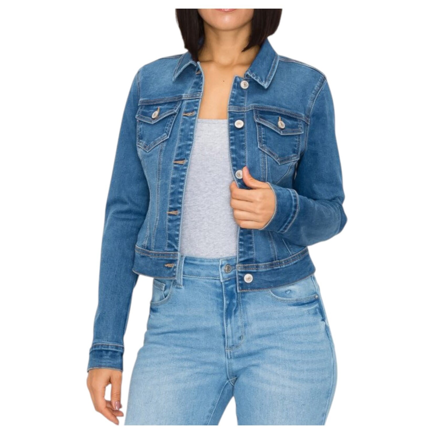 WAX JEANS WAX STONE WASHED DENIM JACKET 90243
