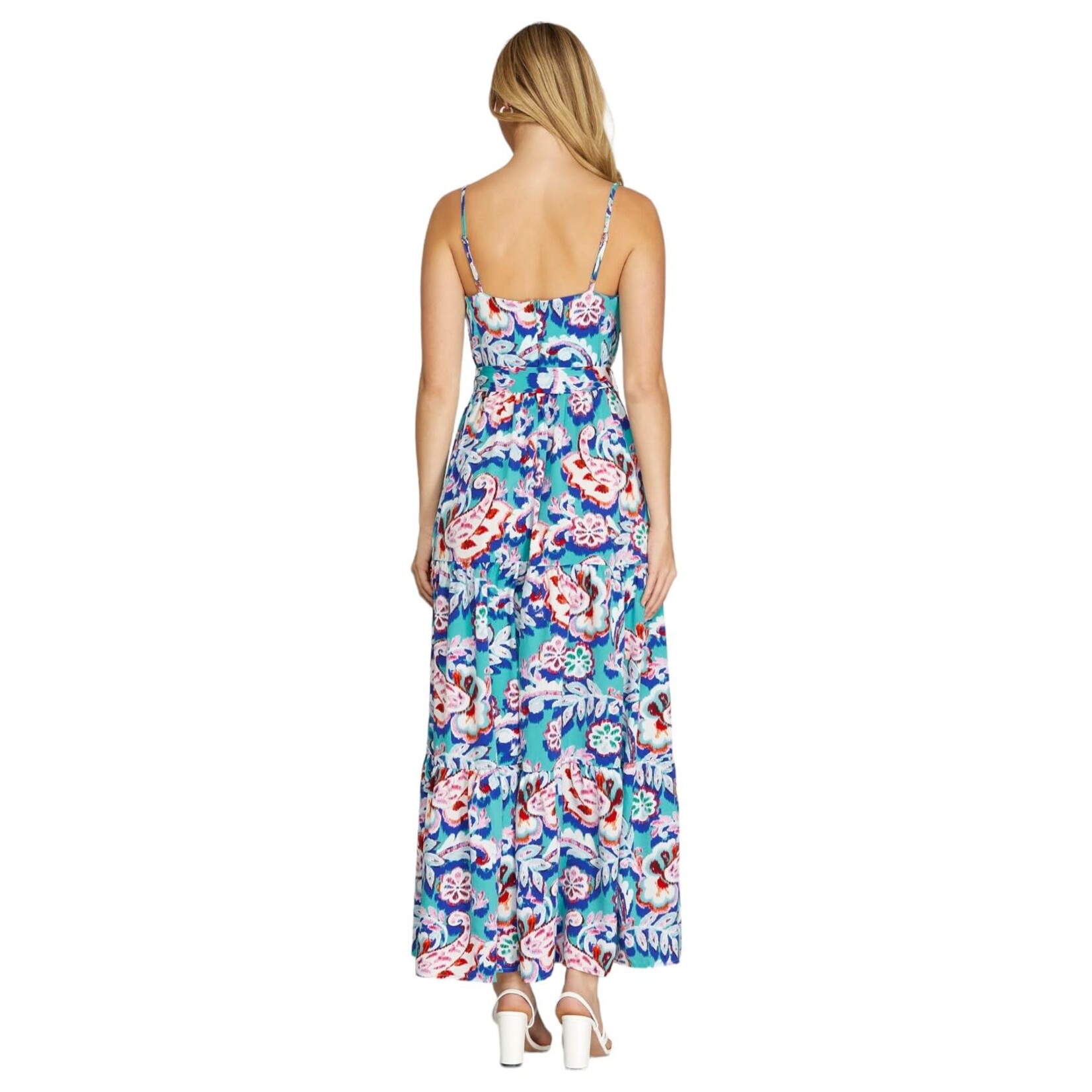 SHE & SKY SHE & SKY CAMI TIERED MAXI DRESS SY6487