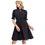 SOLUTION SOLUTION TIE NECK SHORT DRESS S-25588