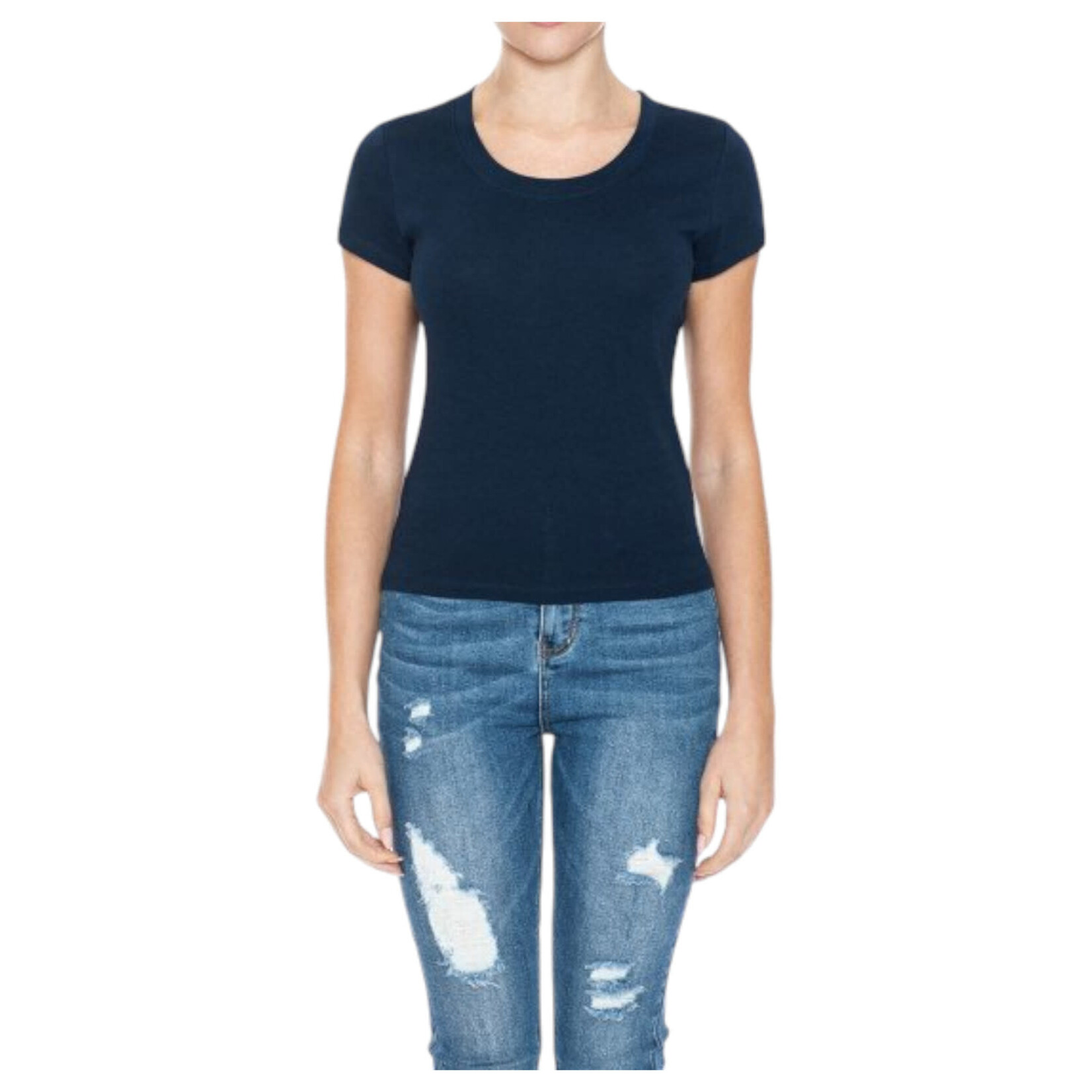 AMBIANCE APPAREL AMBIANCE ROUND NECK SHORT SLEEVE TOP 75200