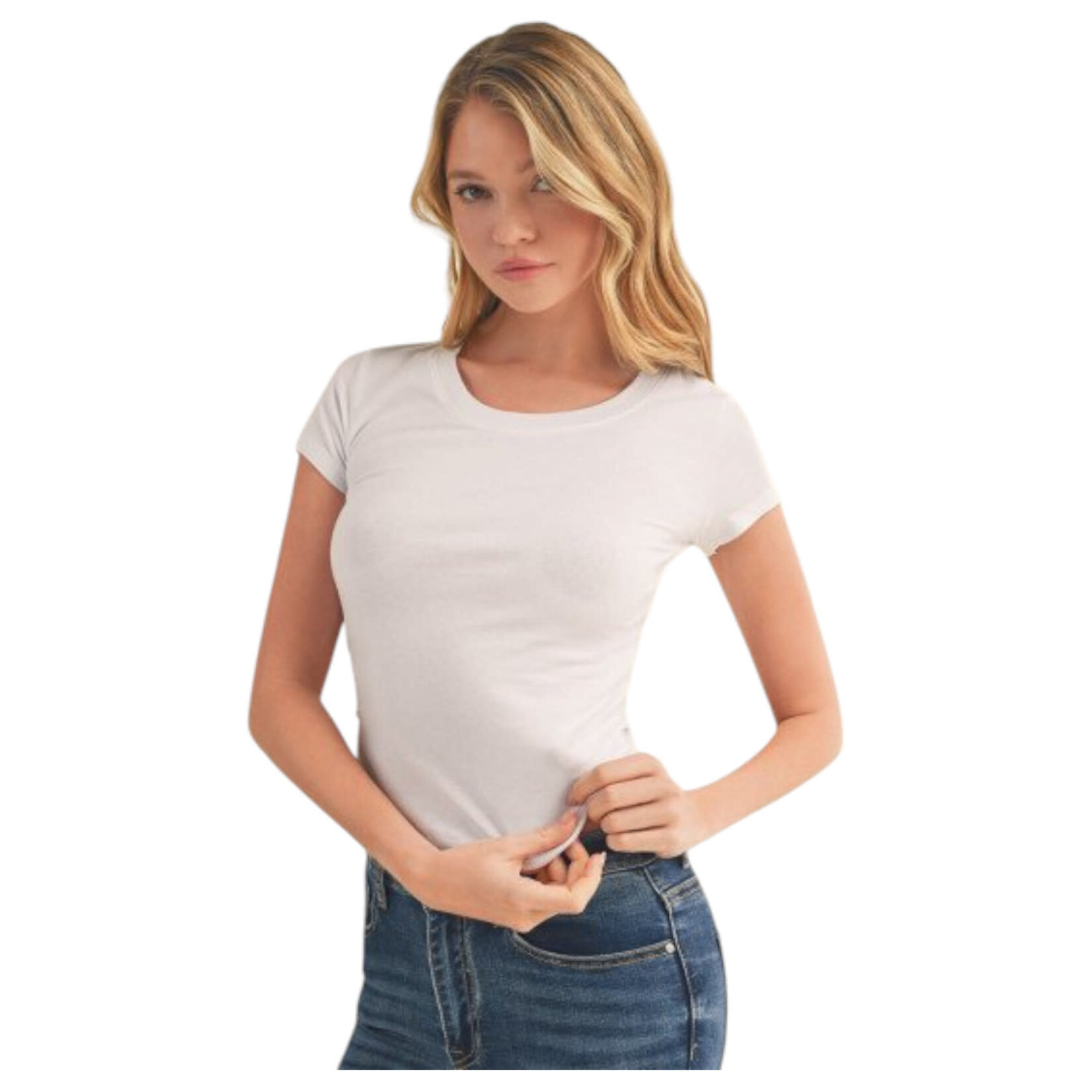 AMBIANCE APPAREL AMBIANCE ROUND NECK SHORT SLEEVE TOP 75200