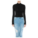 AMBIANCE APPAREL AMBIANCE MOCK NECK CROP TOP 74586