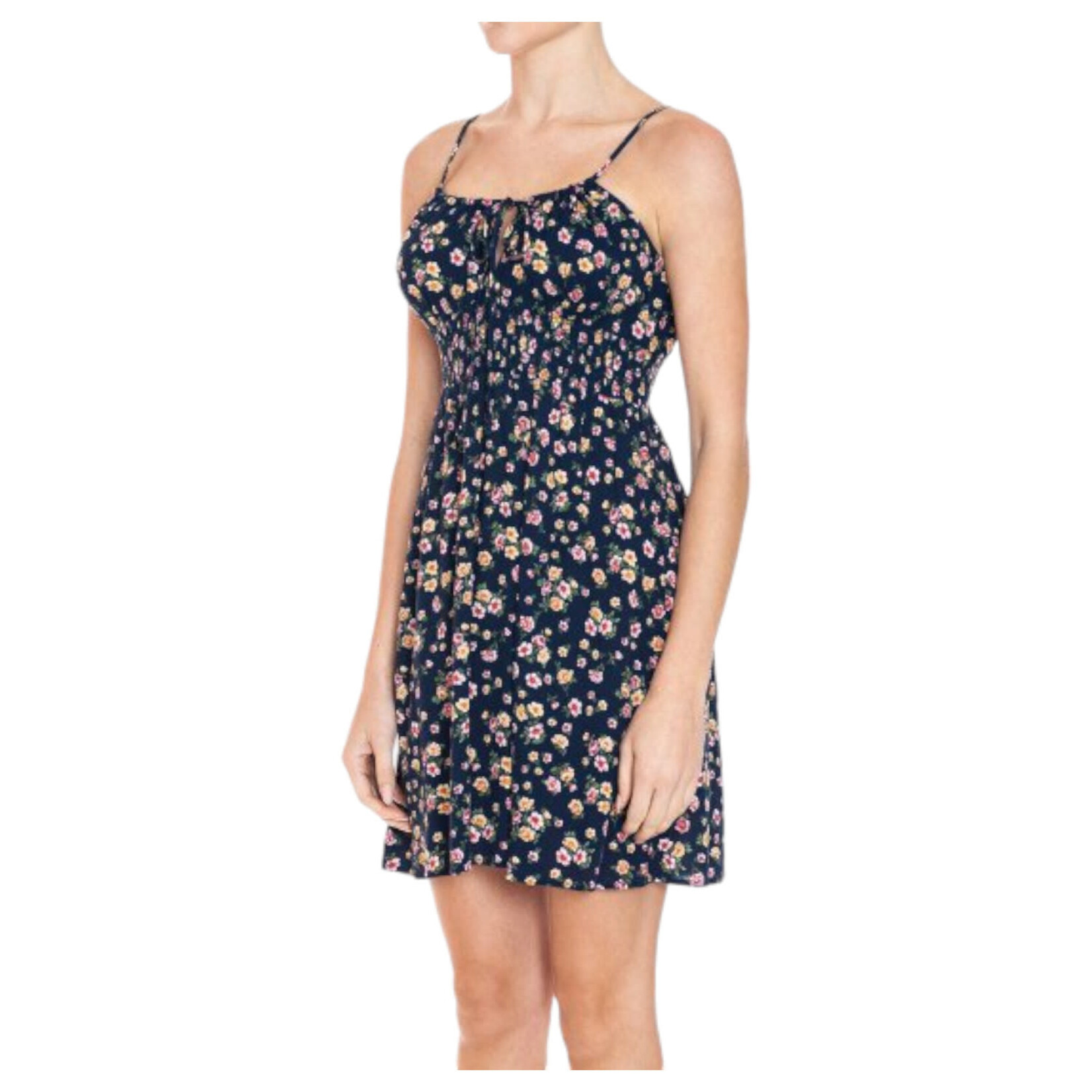 AMBIANCE APPAREL AMBIANCE FLORAL MIDI STRAP DRESS 75311-1