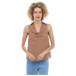 NAKED ZEBRA NAKED ZEBRA COWL NECK SLEEVELESS TOP ST119483