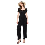 POPULAR 21 POPULAR 21 CAP SLEEVE SMOCKED WAIST JUMPSUIT RZ4602