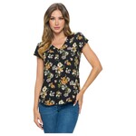 DNA DNA BUTTERFLY SLEEVED V-NECK TOP 9376T-19107