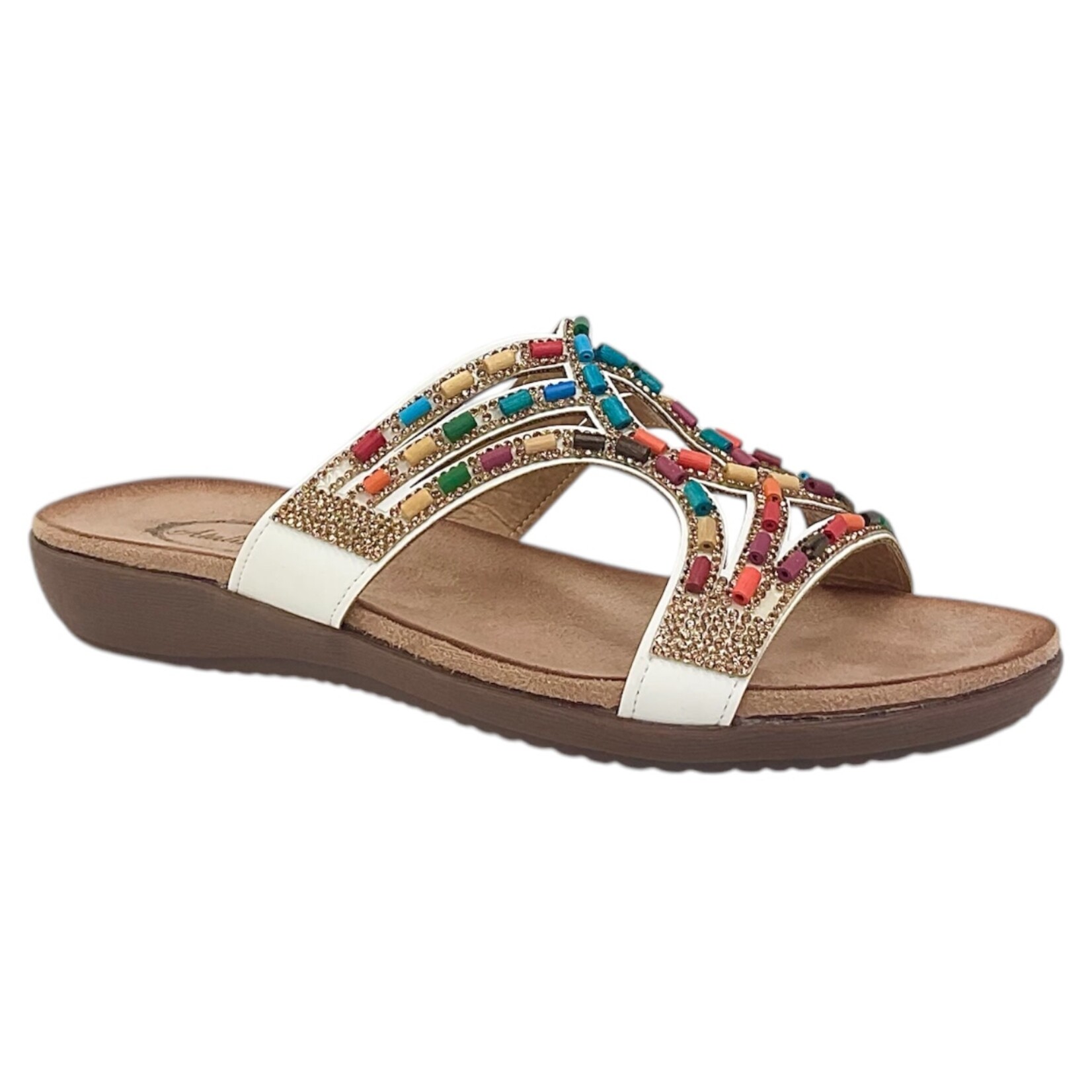 ATALINA ATALINA BEADED SLIDE SLIPPER DF9638