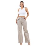 ENCORE JEANS ENCORE HIGH RISE PATCH POCKETS WIDE LEG JEAN V2620KH