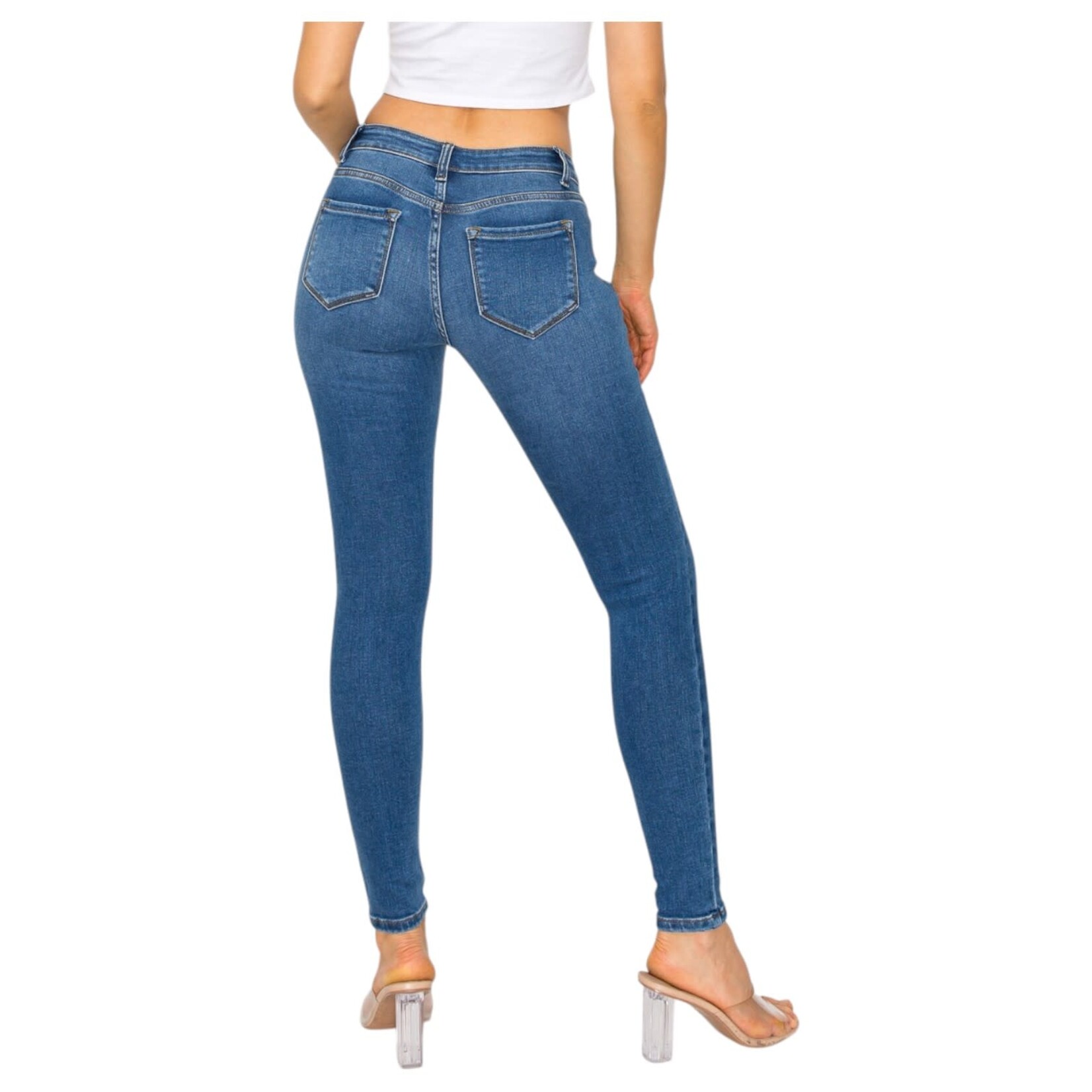 ENCORE JEANS ENCORE MID RISE AUTHENTIC SKINNY JEAN V2485M