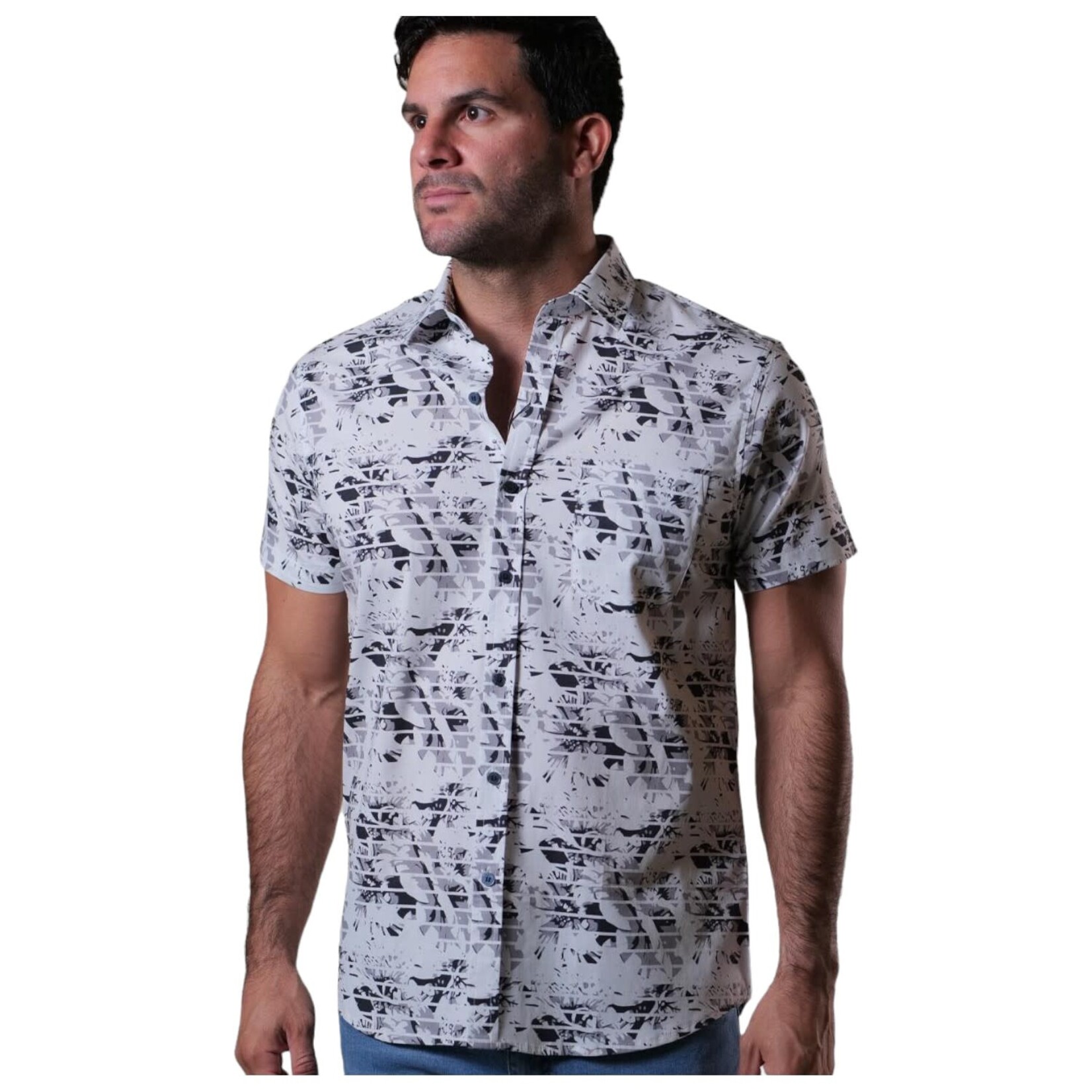 OLEG CASSINI OLEG CASSINI SHORT SLEEVE SHIRT 13S-1680-P