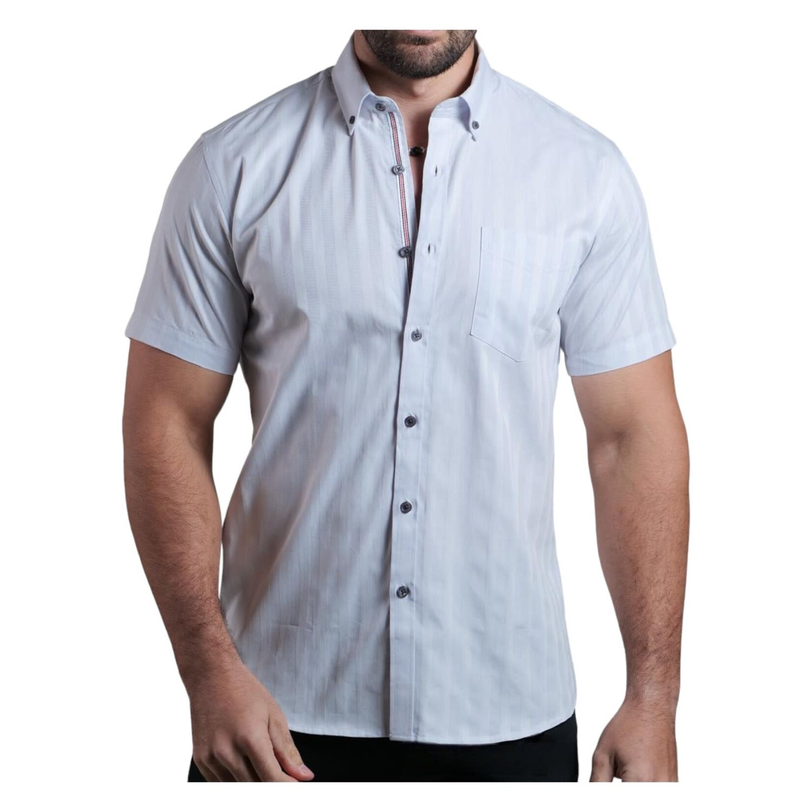 OLEG CASSINI OLEG CASSINI SELF PATTERN SHORT SLEEVE SHIRT 13S-1692