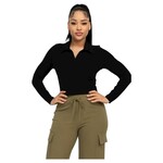 IRIS IRIS COLLARED LONG SLEEVE TOP BT03696