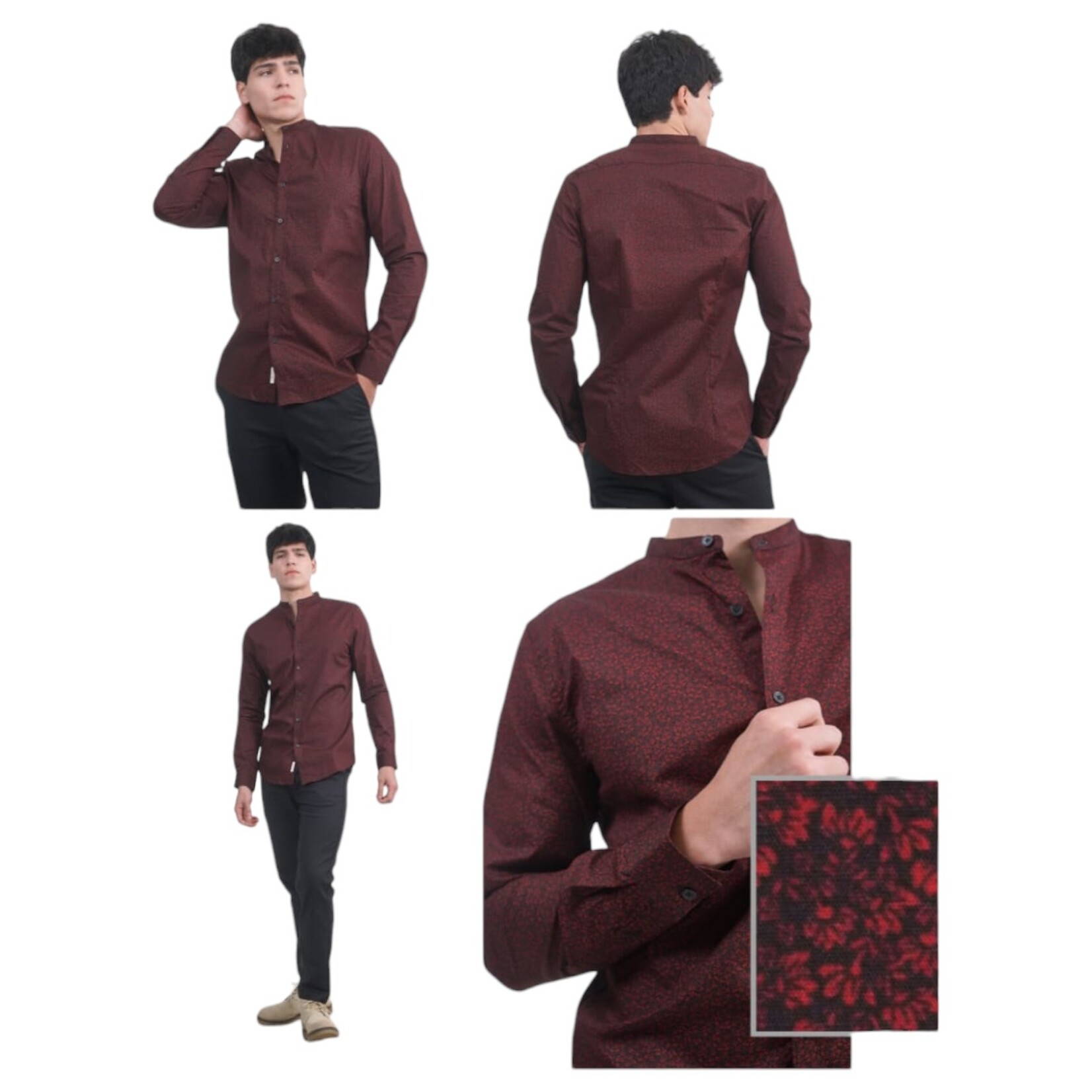 ESTIVANELI ESTIVANELI LONG SLEEVE MINI PATTERN SHIRT KD-101663