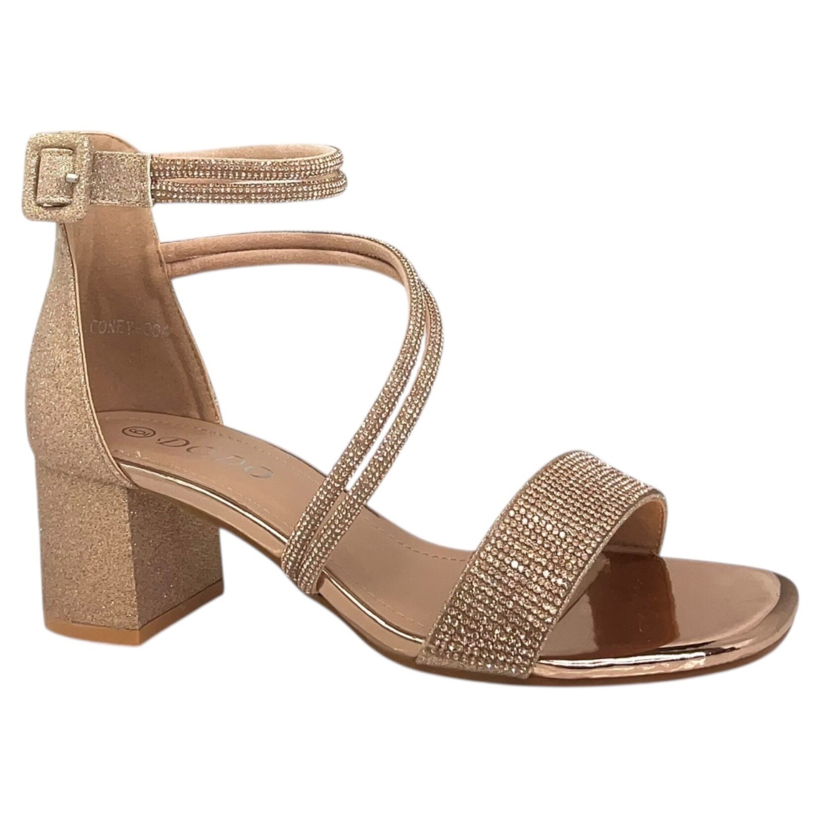 DODO DODO RHINESTONE BLOCK HEEL H.CONEY-004