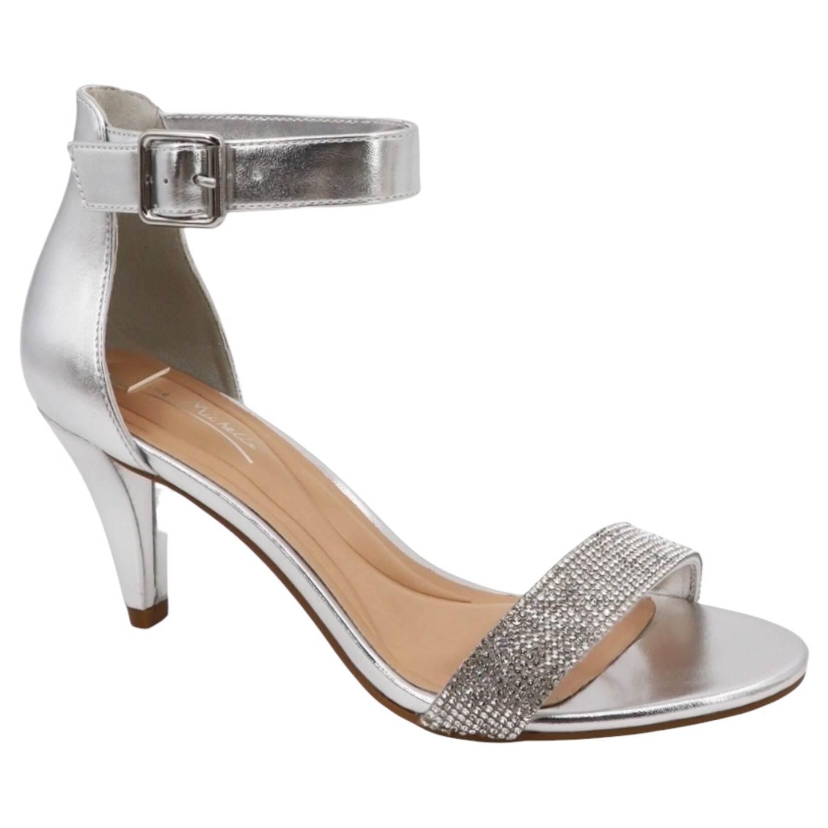 ANNE MICHELLE ANNE MICHELLE RHINESTONE BAND SLINGBACK HEEL SLIP-01X