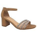 DELICIOUS DELICIOUS RHINESTONE BAND BLOCK HEEL PICK