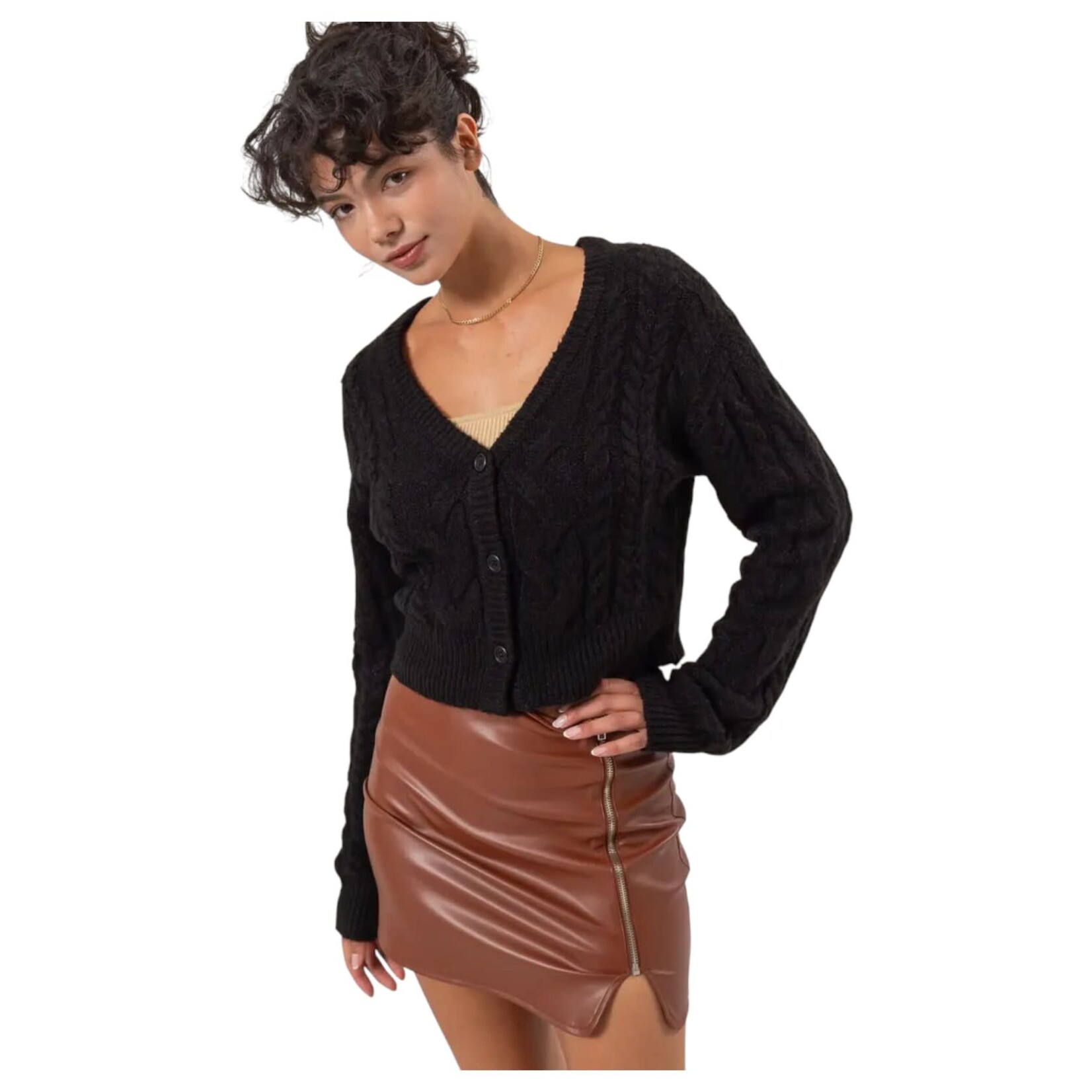 DOUBLE ZERO DOUBLE ZERO LONG SLEEVE KNITED SWEATER DZ24F782