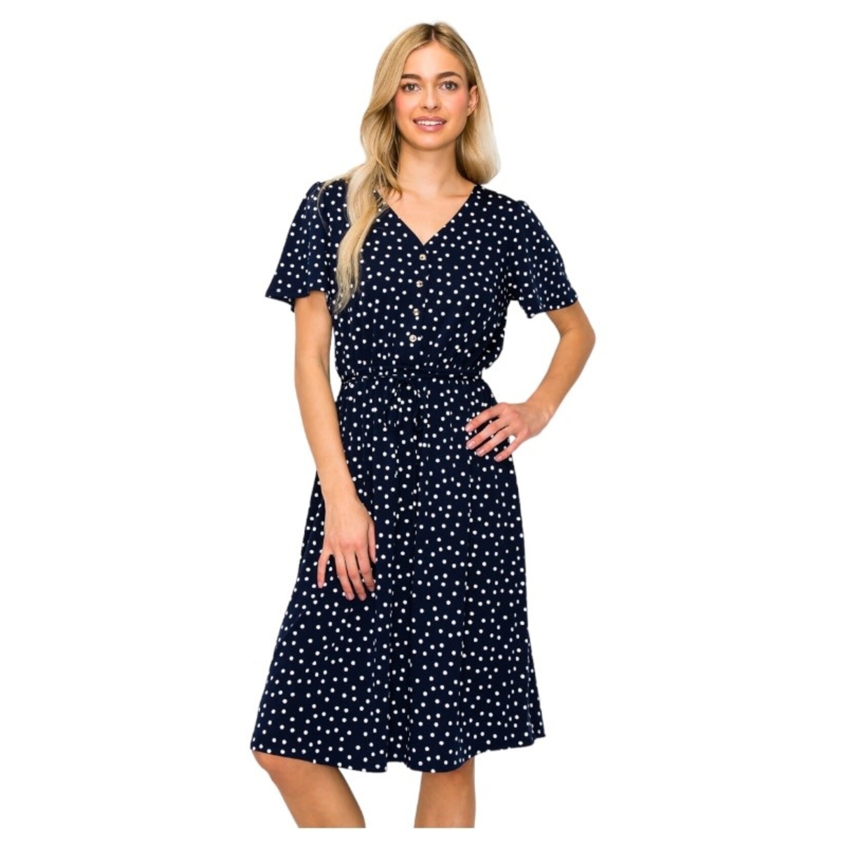 PERSEPTION PERSEPTION SHORT SLEEVE ALINE DRESS DR-MS-1525