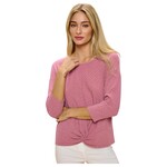 PERSEPTION PERSEPTION SCOOP NECK TWIST FRONT DOLMAN SWEATER TP-MS-1423