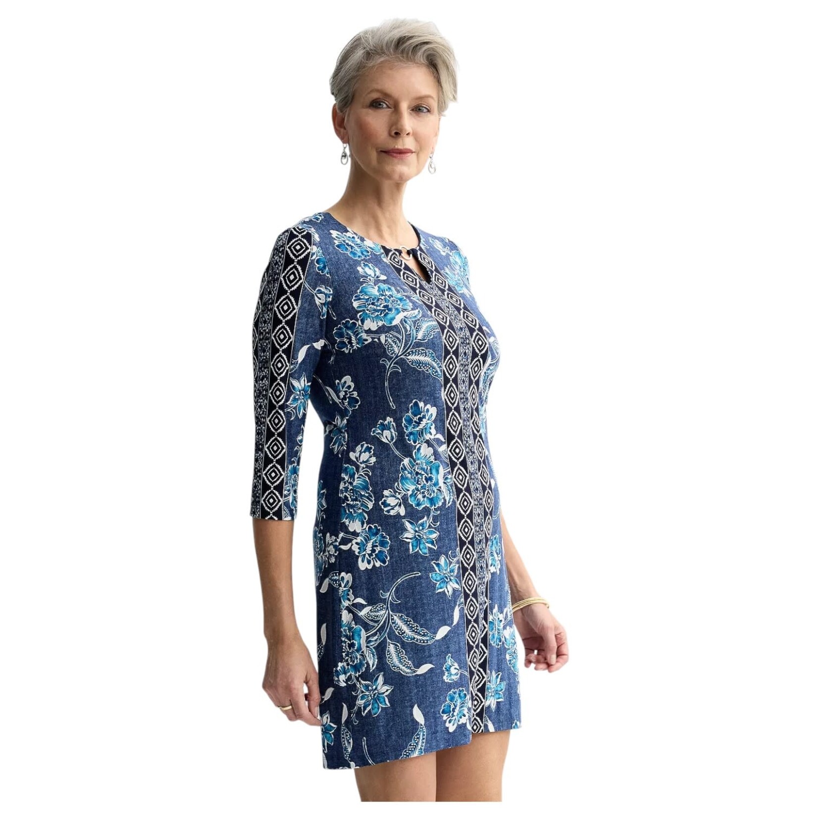 SANDRA DARREN SANDRA DARREN  KEYHOLE O-RING SHIFT DRESS 78013