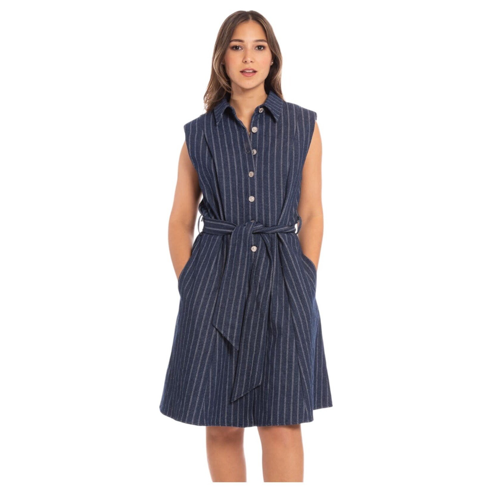 ESSENCIA ESSENCIA SLEEVELESS BELTED DRESS MM6034