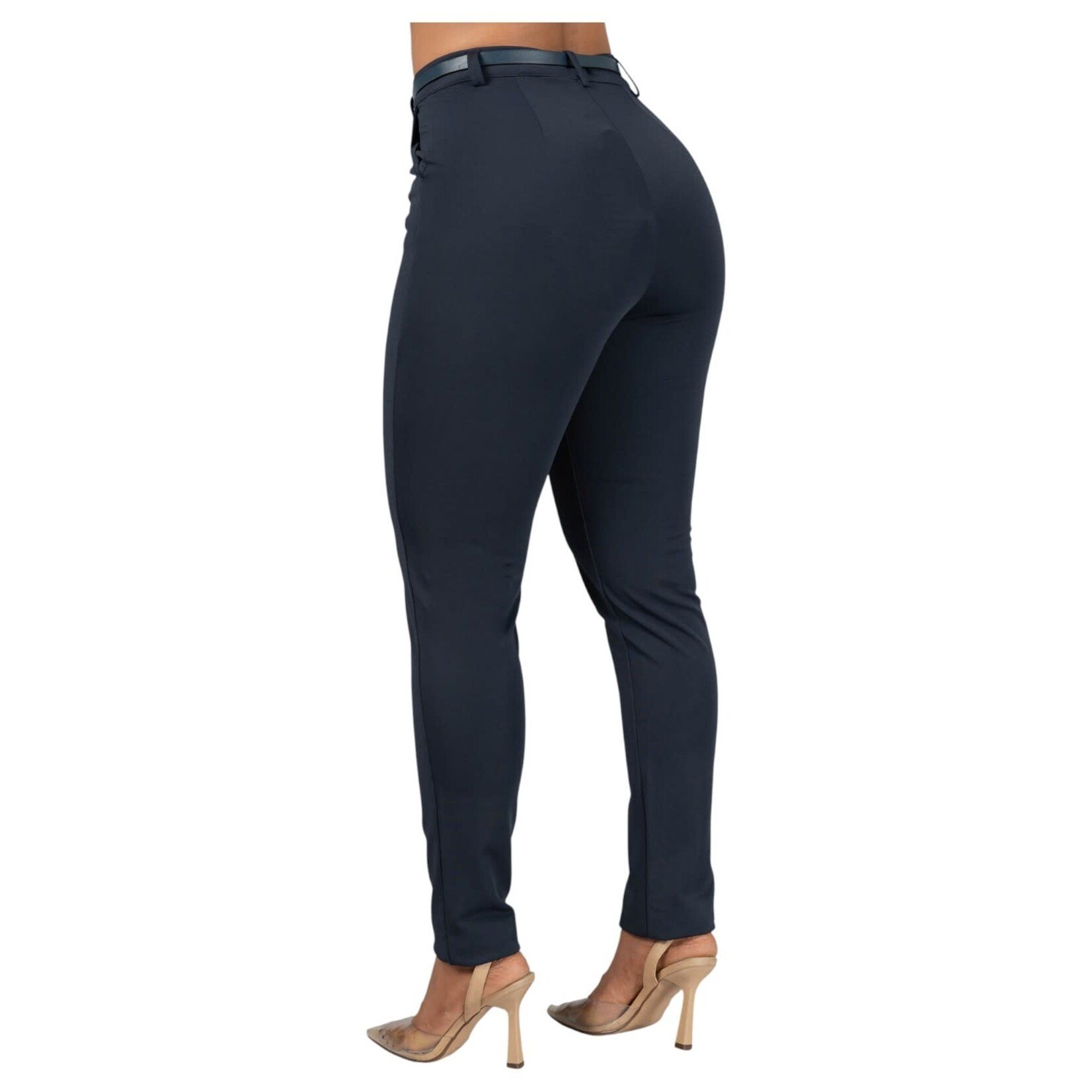 ANGELUS ANGELUS BELTED SKINNY DRESSPANT TH-6001