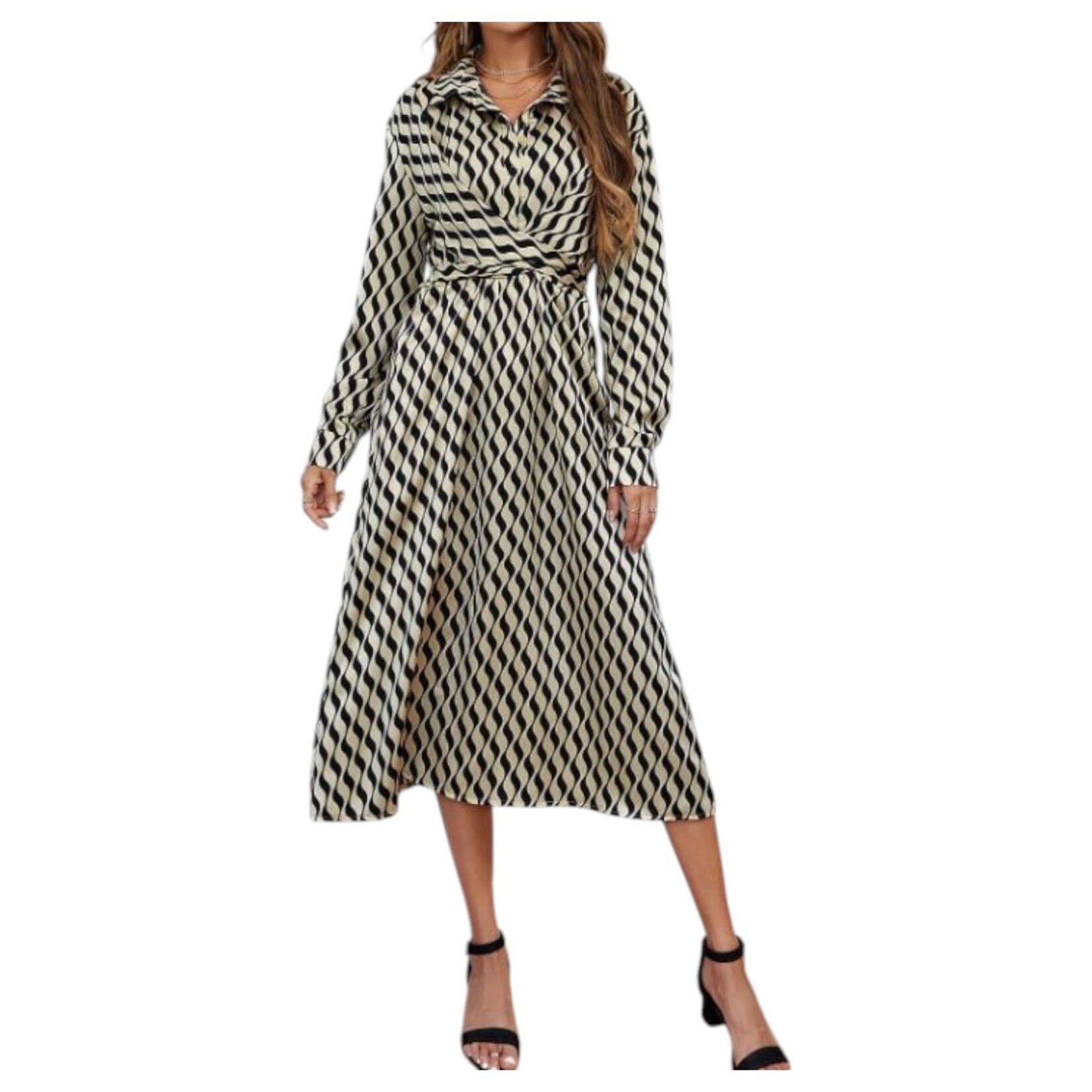 MISS KELLY MISS KELLY LONG SLEEVE COLLARED DRESS SD5050