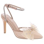 TOP MODA TOP MODA CLOSED POINTY TOE MESH BOW HEEL JULIE-53