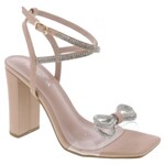 TOP MODA TOP MODA RHINESTONE BOW BLOCK HEEL NILE-9
