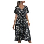 MISS KELLY MISS KELLY FLORAL SHORT SLEEVE DRESS SD3707