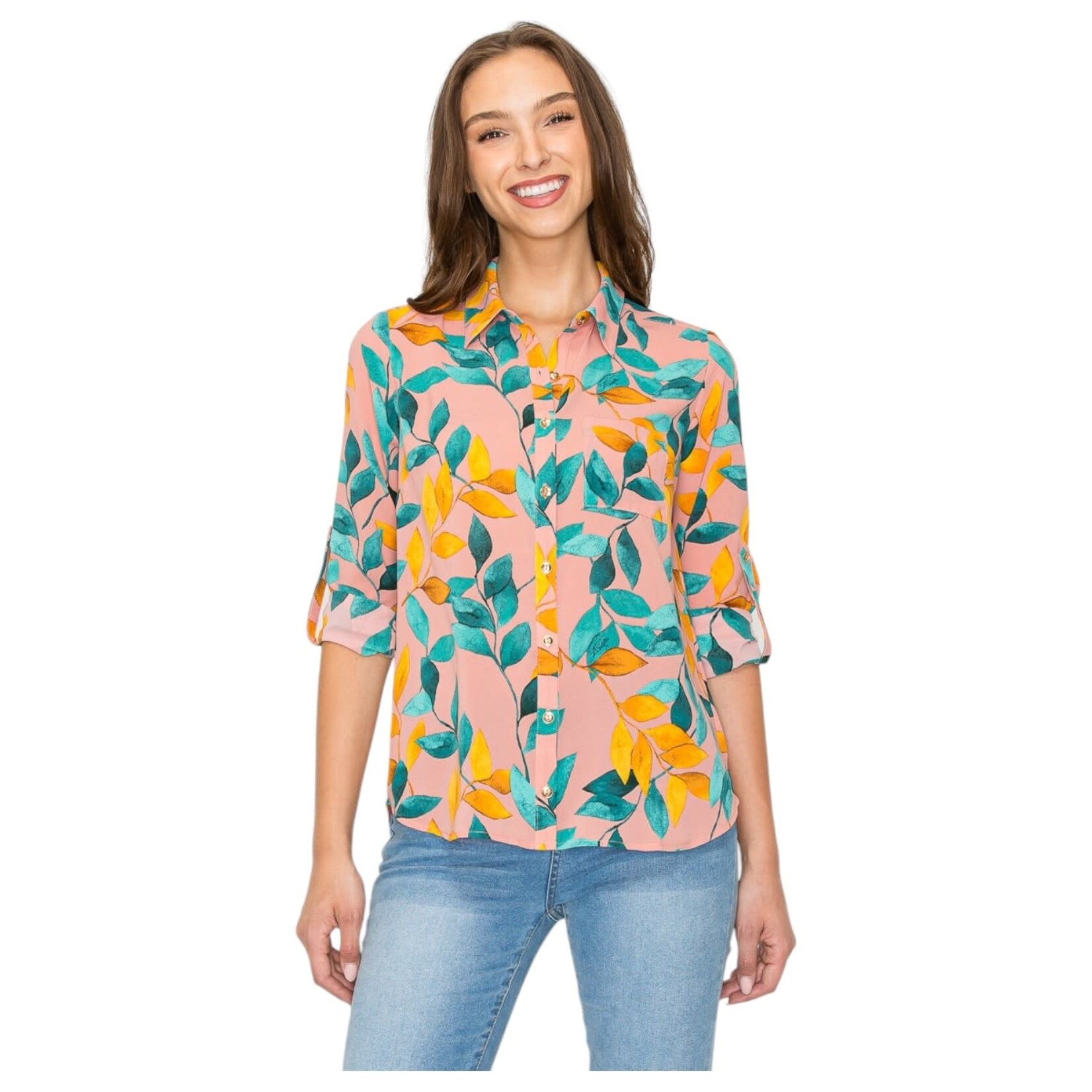 DNA DNA LONG SLEEVE BUTTON DOWN SHIRT 4418B-18122