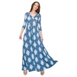 JANETTE FASHION JANETTE 3/4 SLEEVE MAXI DRESS DJ51504-PTI