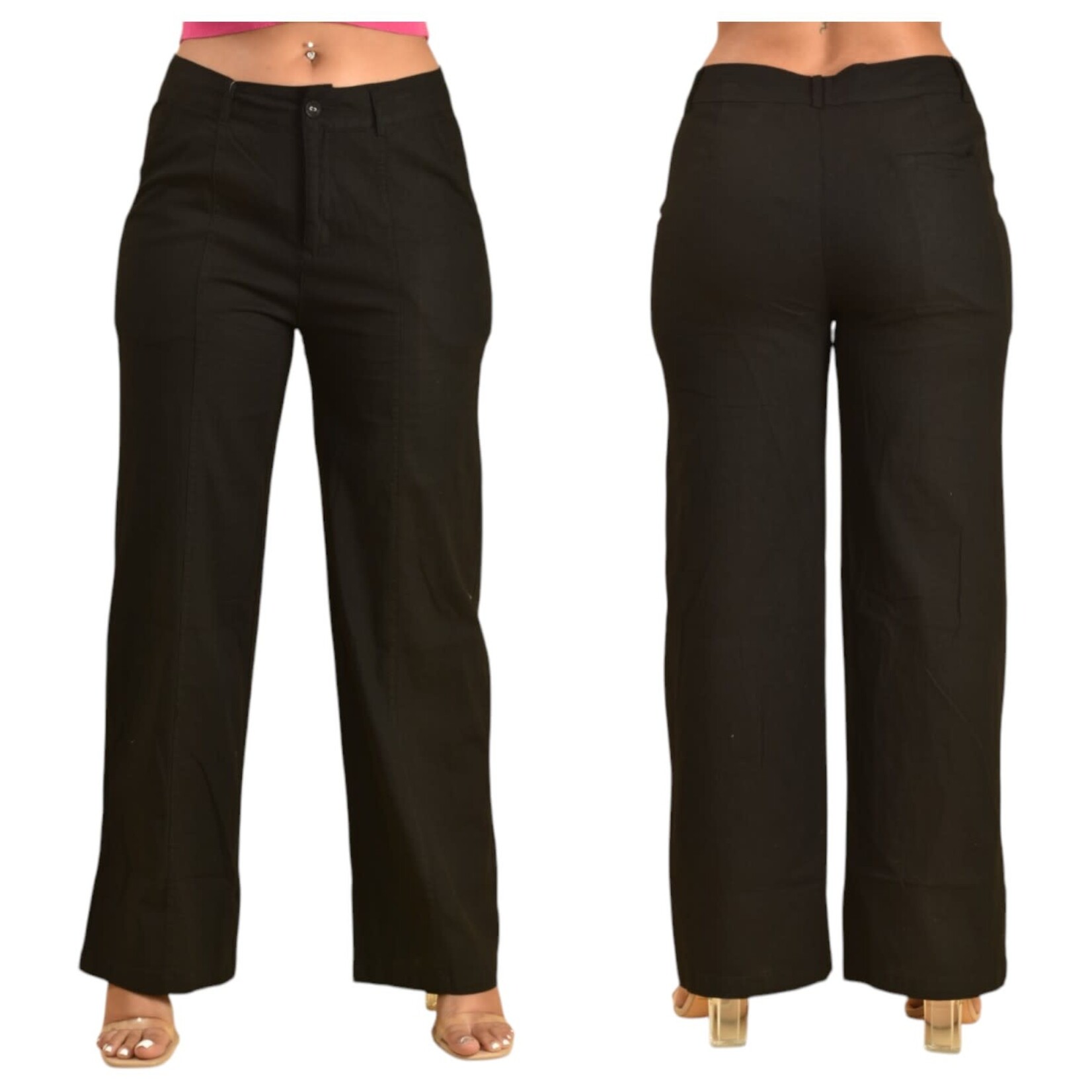 LIPSTICK LIPSTICK WIDE LEG LINEN PANT A4884