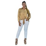 LAC BLEU LAC BLEU SATIN LONG SLEEVE SHIRT B3886