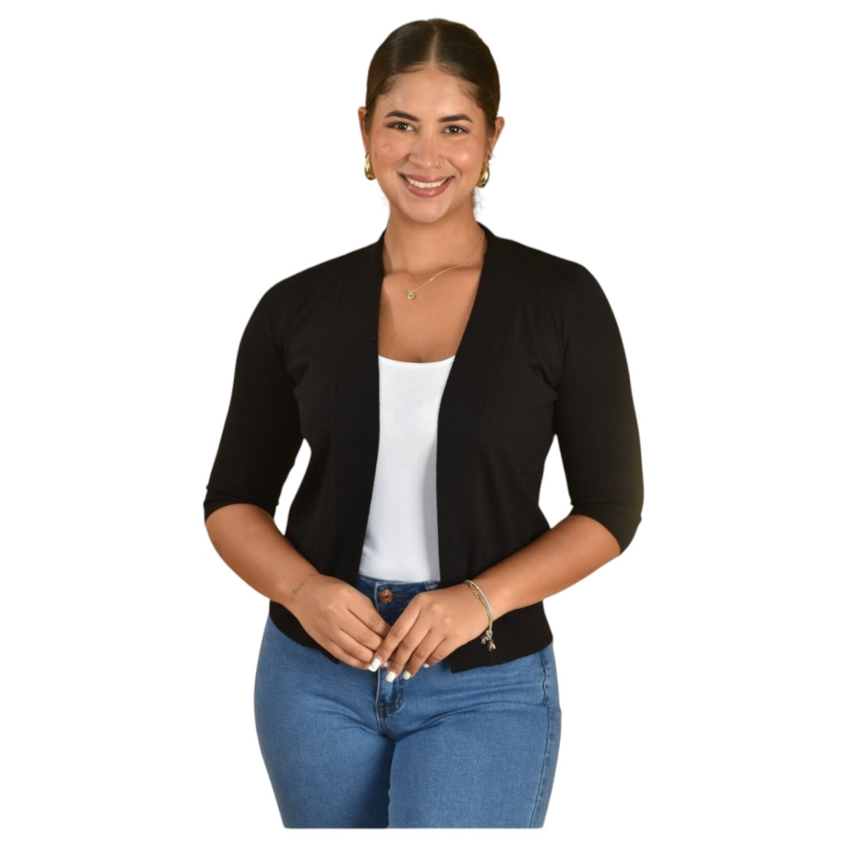 LAC BLEU LAC BLEU 3/4 SLEEVE CARDIGAN B4897