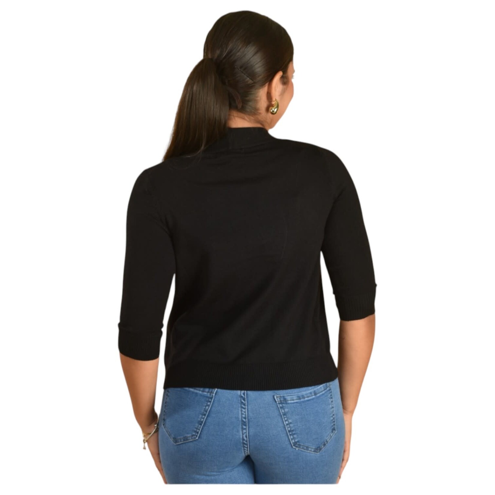 LAC BLEU LAC BLEU 3/4 SLEEVE CARDIGAN B4897