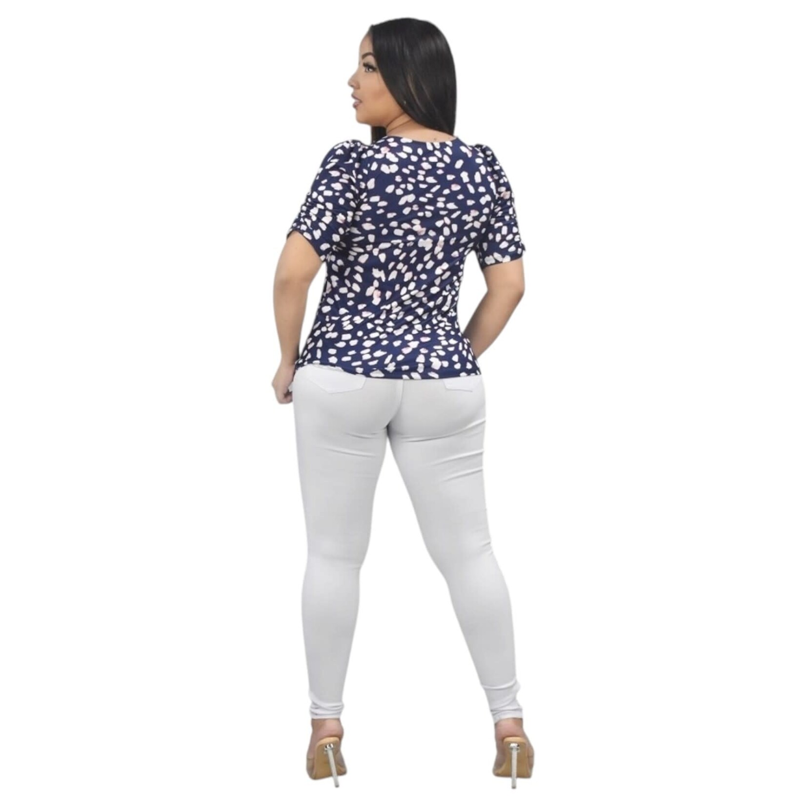 CHOCOLATE CHOCOLATE PRINTED SHORT SLEEVE TOP B16306