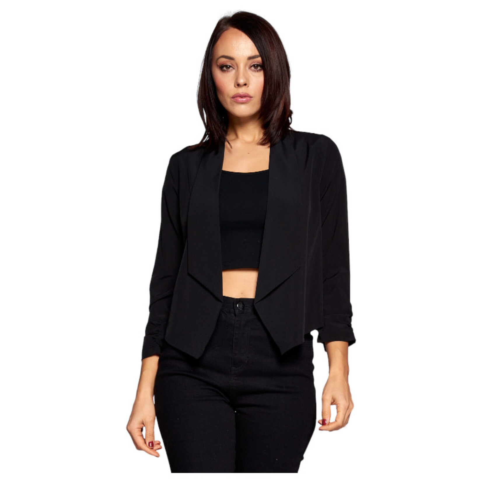 CHOCOLATE CHOCOLATE OPEN FRONT BLAZER HJ8023