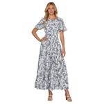 SHE & SKY SHE & SKY FLORAL TIERED MAXI DRESS SY8166