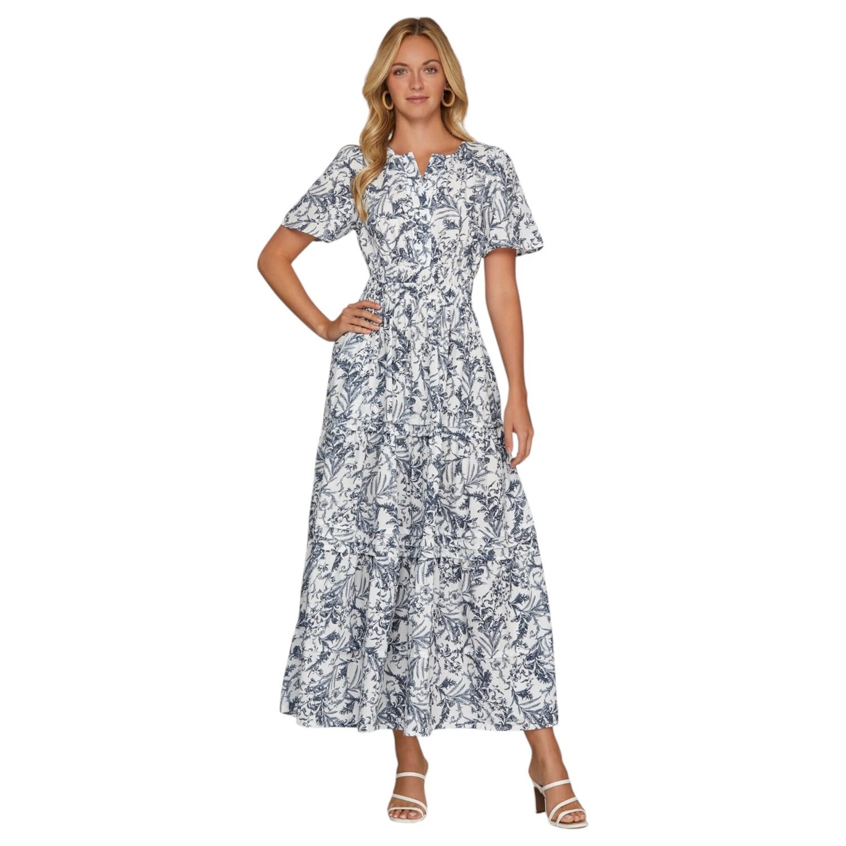 SHE & SKY SHE & SKY FLORAL TIERED MAXI DRESS SY8166