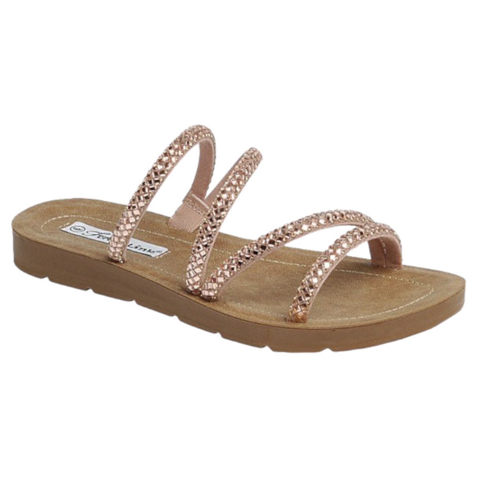 FOREVER FOREVER RHINESTONE 4 BAND SLIPPER REFORM-87