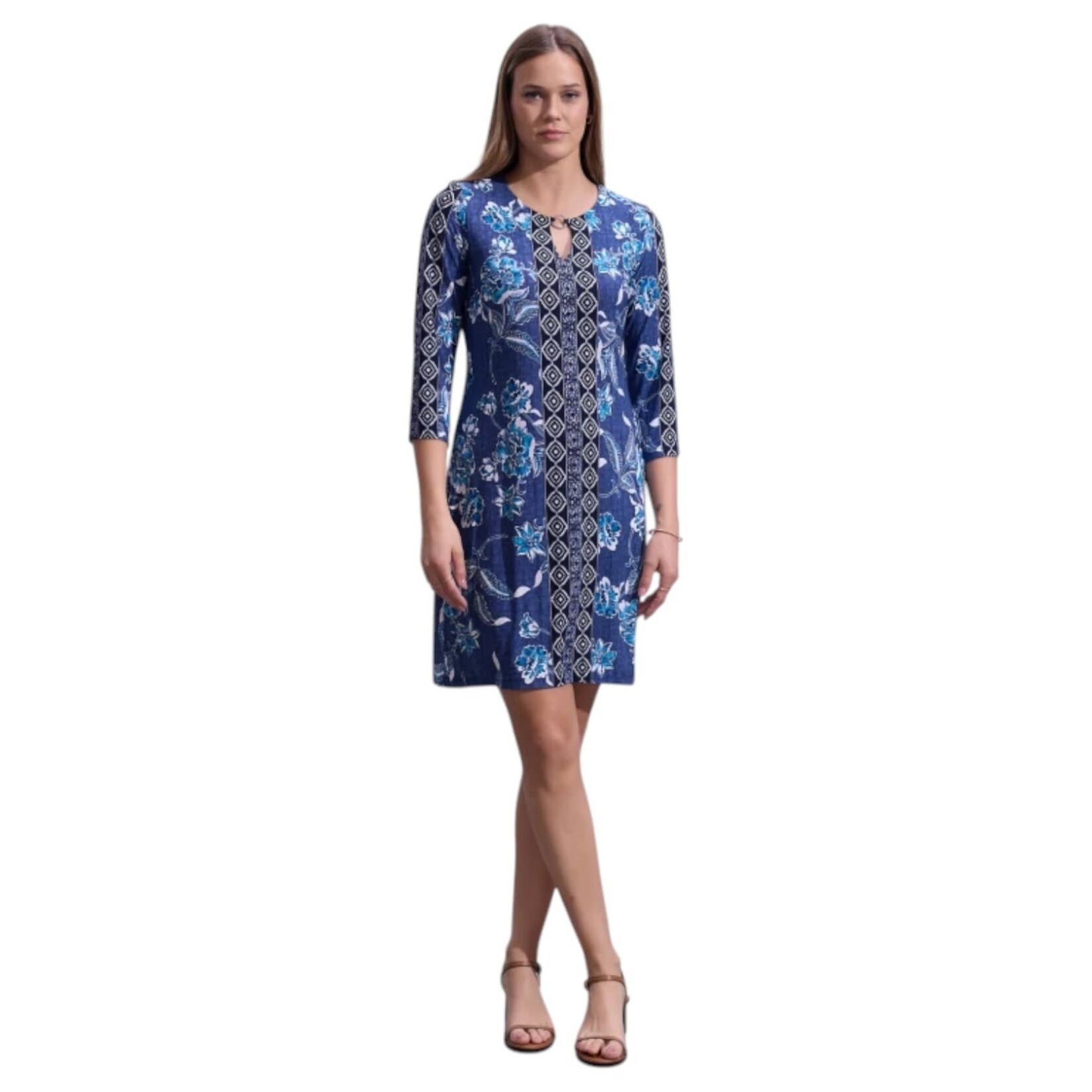 SANDRA DARREN SANDRA DARREN  KEYHOLE O-RING SHIFT DRESS 78013