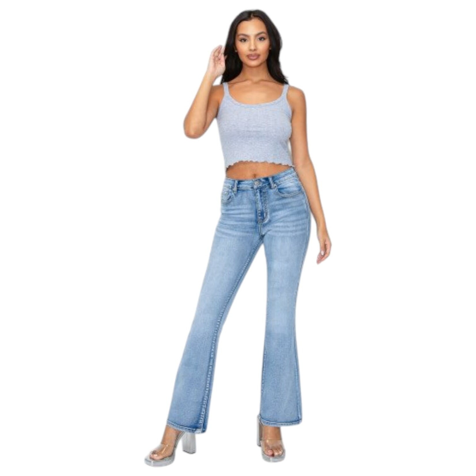 WAX JEANS WAX WASHED BOOTCUT JEAN 90354